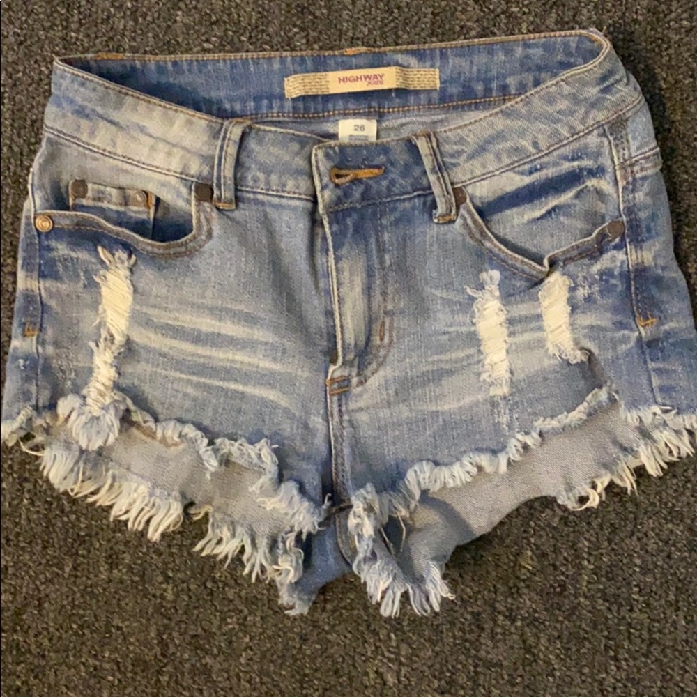 high waist destroy shorts bogo free